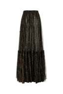 Saint Laurent Printed Silk Blend Skirt