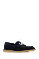 Dolce & Gabbana Navy Blue Suede Loafers
