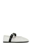 Bailarinas de malla blanca de Miu Miu