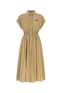 Miu Miu beige poplin overhemdjurk