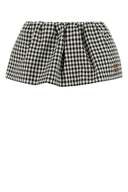 Miu Miu Embroidered Cotton Mini Skirt