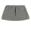 Miu Miu Embroidered Cotton Mini Skirt