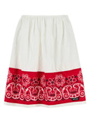 Miu Miu White Poplin Skirt