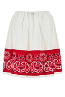 Miu Miu White Poplin Skirt