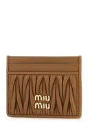Miu Miu Camel Leather Card Holder