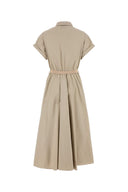 Miu Miu Cappuccino Cotto Blend Shirt Dress
