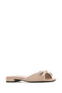 Miu Miu Light Pink Nappa Leather Slippers