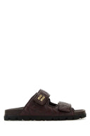 Miu Miu Chocolate Nappa Leather Slippers