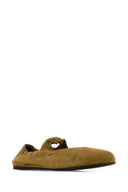 Miu Miu Olive Green Suede Ballerinas
