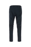 Pt Torino Navy Blue Stretch Cotton Blend Pant