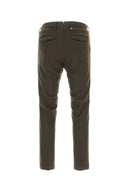 Pt Torino Brown Stretch Cotton Blend Pant