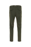 Pt Torino Olive Green Stretch Cotton Blend Pant