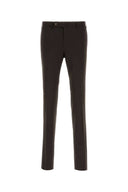 Pt Torino Brown Stretch Cotton Chino Pant