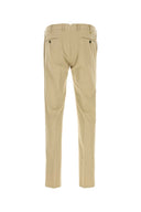 Pt Torino Beige Stretch Cotton Blend Silkochino Pant