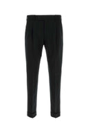 Pt Torino Black Stretch Wool Pant