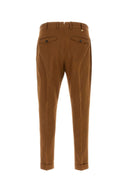 Pt Torino Caramel Stretch Cotton Pant
