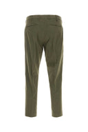 Pt Torino Olive Green Stretch Cotton Pant