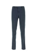 Pt Torino Navy Blue Stretch Blend Pant Pant