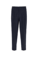Pt Torino Navy Blue Wool Blend Pant
