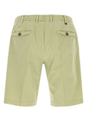 Pt Torino Mint Green Stretch Cotton Bermuda Shorts