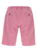 Pt Torino Dark Pink Stretch Cotton Bermuda Shorts