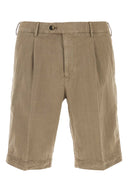 Pt Torino Khaki Lyocell Blend Bermudas Shorts