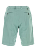 Pt Torino Sea Green Stretch Cotton Bermuda Shorts