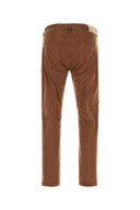 Pt Torino Brown Stretch Cotton Pant
