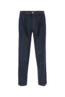 Pt Torino Melange Blue Cotton Pant