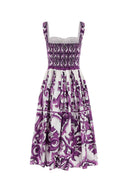 Dolce & Gabbana Printed Poplin Dress