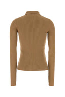Dolce & Gabbana Camel Stretch Wool Blend Poloskjorte