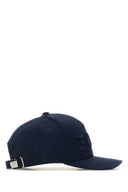 Boss marineblå baseballcaps i bomull