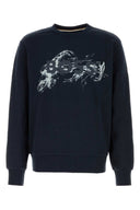 Boss Navy Blue Cotton Sweatshirt