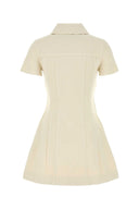 Self Portrait Ivory Denim Mini Shirt Dress