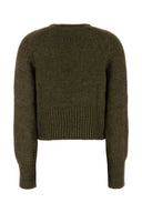 Unser Legacy-Pullover aus olivgrüner Seide und Wolle