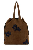 Baziszt Brown Suede Minster Shopping Bag