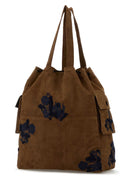 Baziszt Brown Suede Minster Shopping Bag