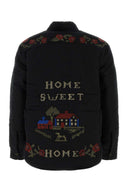 Baziszt Black Cotton Padded Jacket