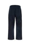 Baziszt Navy Blue Cotton Pine Pant