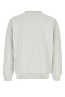 Sporty & Rich Melange Light Grey Cottons Eeve Sweatshirt