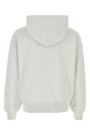 Felpa sportiva e ricca in cotone grigio melange