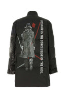 Yohji Yamamoto Dunkelbraune gepolsterte Polyesterjacke
