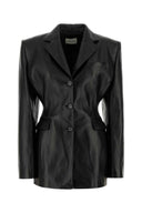 Magda Butrym Blazer de cuero negro