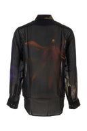 Dries Van Noten Printed Organza Curles Shirt
