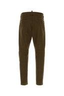 Dsquared Olive Green Stretch Cotton Sexy Chino Pant