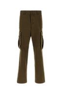 Pantalón de carga suelto de algodón verde oliva dsquared