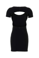 Dsquared Svart Stretch Wool Blend Mini Dress
