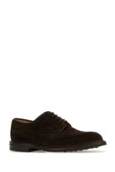 Crockett&Jones Brown Suede Pembroke Lace Up Shoes