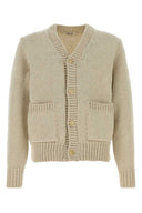 Auralee Sand Wool Blend Cardigan