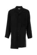 Yohji Yamamoto黑色纤维素超大衬衫